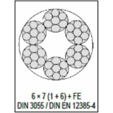 Stahlseil verzinkt 6x7, DIN 3055, DIN EN 12385-4 - 5 mm;...